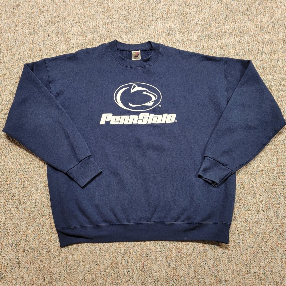 Penn State Sweatshirt Mens 2XL Navy Blue Nittany Lions NCAA Collegiate Vintage